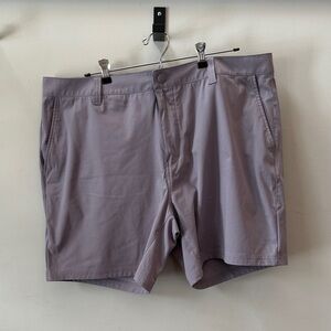 RHONE 7” Commuter Men's Flat-Front Shorts in Lavender